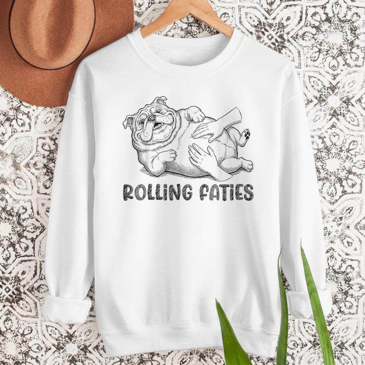 Bulldog Rolling Fatties Dog Mom Dad Owner Men Sweatshirt Bulldog Rolling Fatties Dog Mom Dad Owner Men Sweatshirt