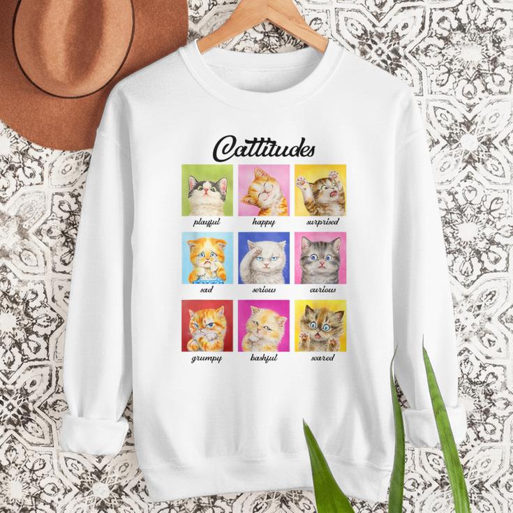 Cat Lover Cat Mom Cat Dad Crazy Cat Lady Cattitudes Men Sweatshirt