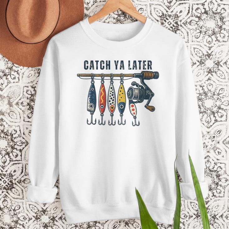 Catch Ya Later Vintage Fishing Lures Outdoor Dad Son Men Sweatshirt