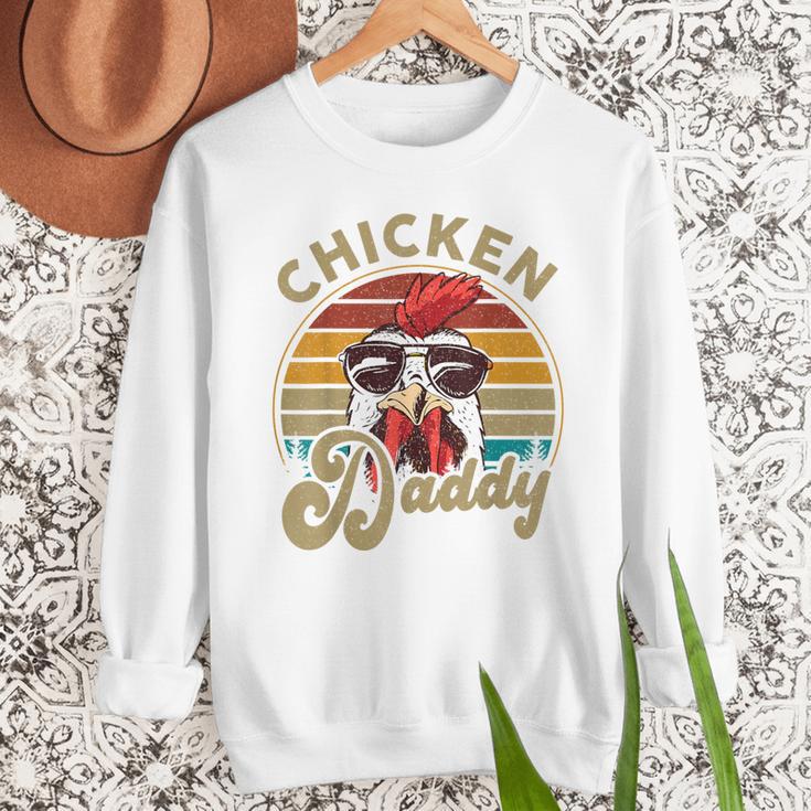 Chicken-Shirt Rooster Daddy Vintage Farmer Dad Father Men Sweatshirt