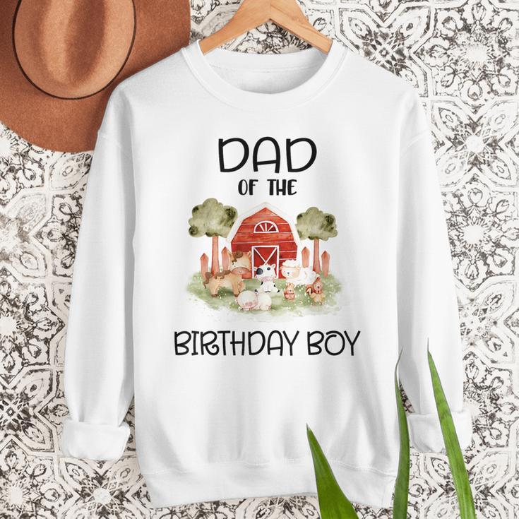 Dad Of The Birthday For Boy Barnyard Farm Animals Party Men Sweatshirt