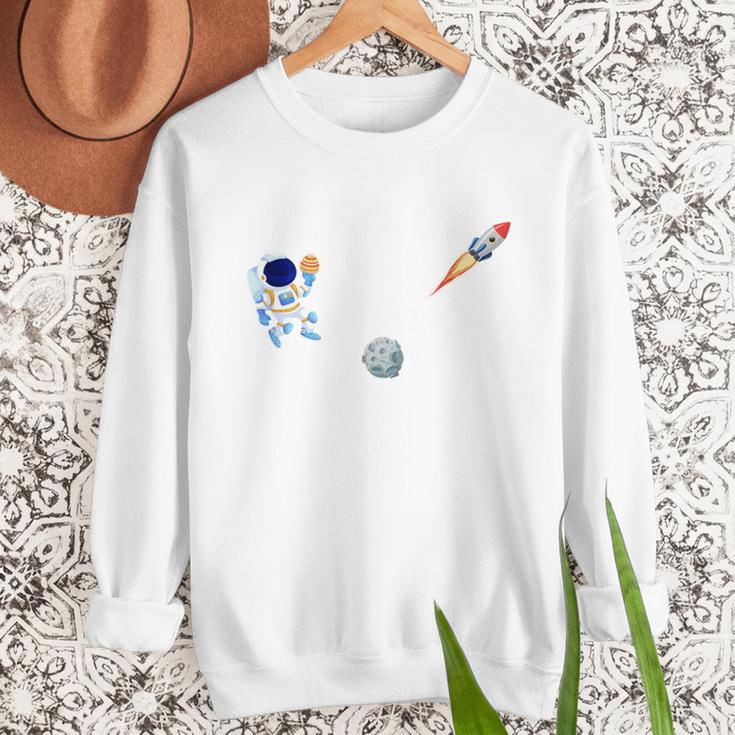Dad Of The Birthday Boy Space Astronaut Birthday Family Men Sweatshirt