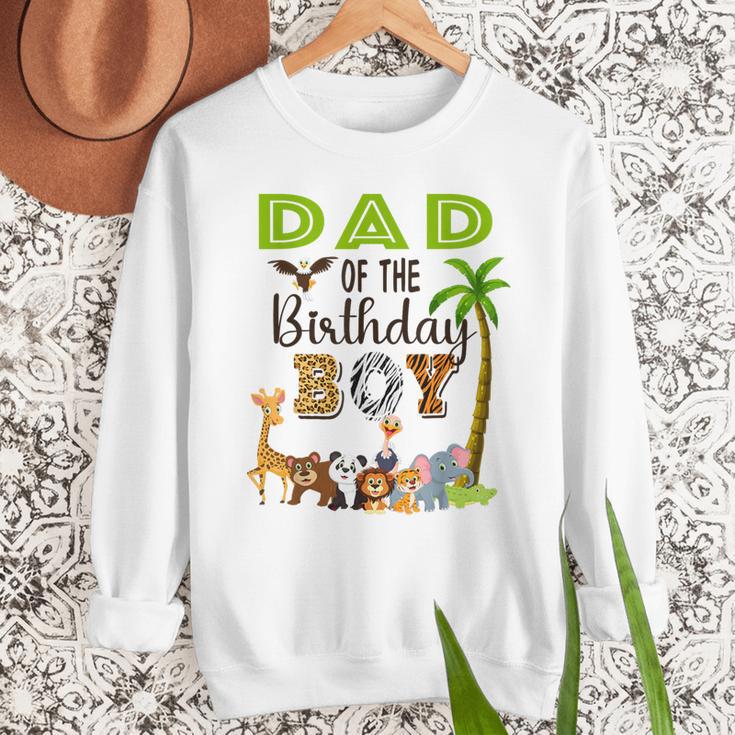 Dad Of The Birthday Boy Wild Zoo Theme Safari Party Men Sweatshirt Dad Of The Birthday Boy Wild Zoo Theme Safari Party Men Sweatshirt