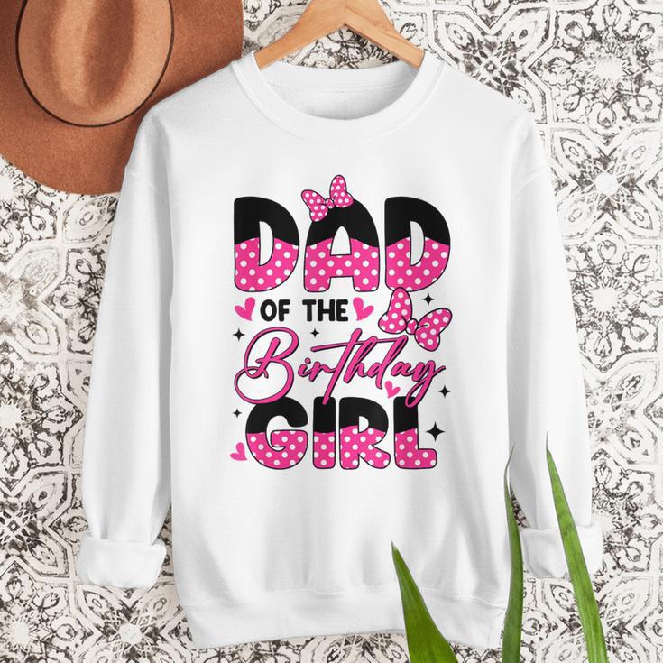 Dad Of The Birthday Girl Pink Family Birthday Girls Party Men Sweatshirt