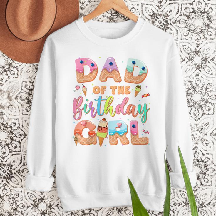 Dad Of The Birthday Ice Cream Family Matching Party Men Sweatshirt
