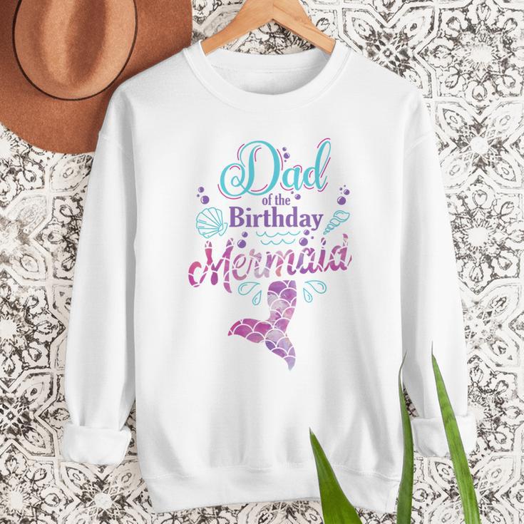 Dad Of The Birthday Mermaid Birthday Party Mermaid Dad Men Sweatshirt