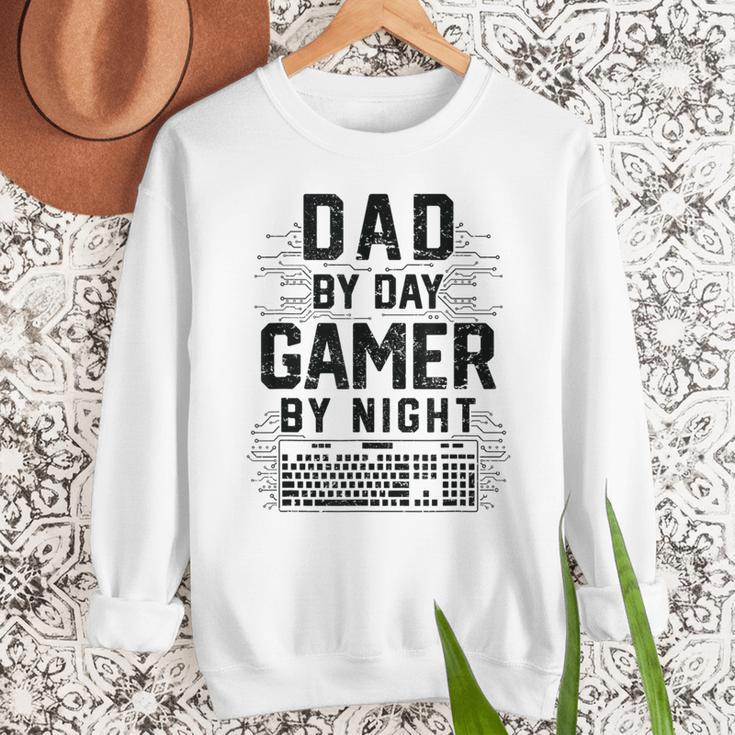 Dad By Day Gamer By Night Father's Day Gaming Men Sweatshirt