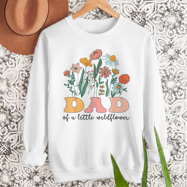 Dad Of The Little Wildflower Birthday Party Baby Shower Men Sweatshirt