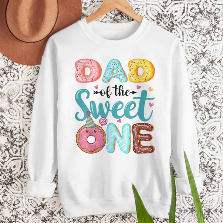 Dad Of The Sweet One 1st Birthday Girl Donut Party Men Sweatshirt