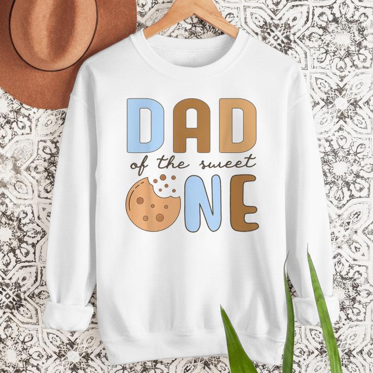 Dad Of The Sweet One Cookies And Milk 1st Birthday Party Men Sweatshirt