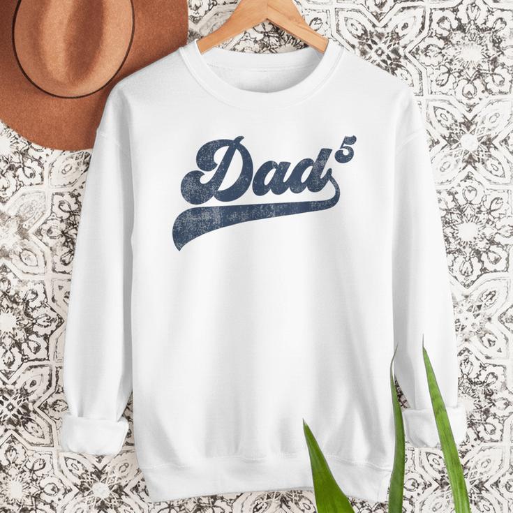 Dad5 Daddy Of 5 Kids Father Of Five Fifth Time Dad Men Sweatshirt