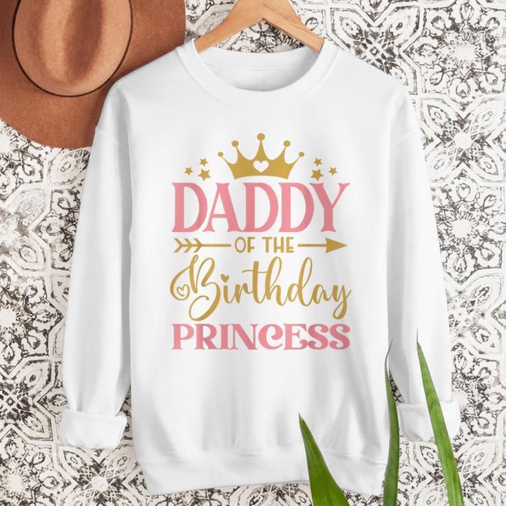 Daddy Of The Birthday For Girl 1st Birthday Princess Girl Men Sweatshirt