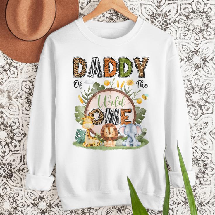Daddy Of The Wild One 1St Birthday Boy Safari Jungle Men Sweatshirt