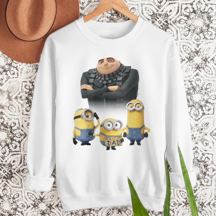 Despicable Me Minions Father's Day 1 Dad Cardboard Sign Men Sweatshirt