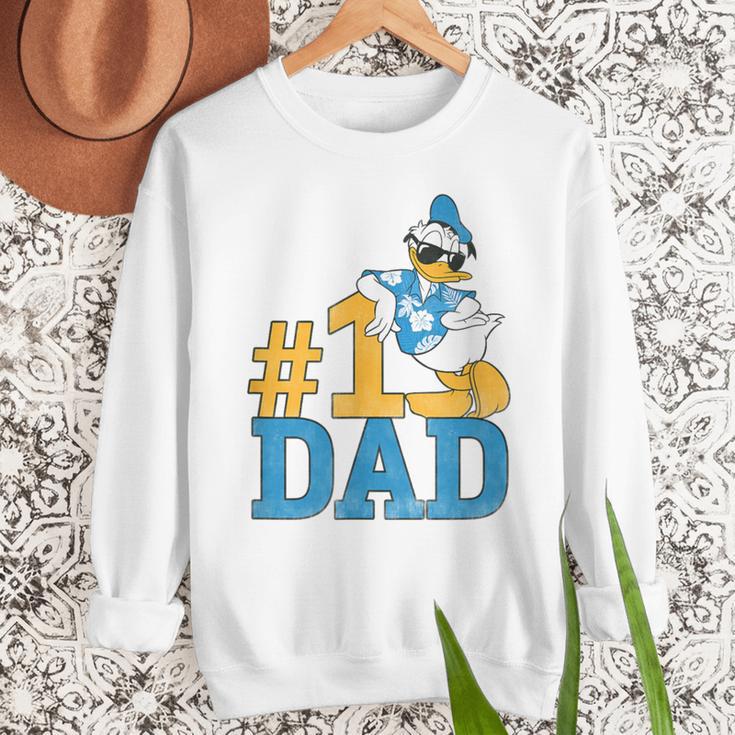 Disney Donald Duck Number One Dad Sunglasses Father's Day Men Sweatshirt