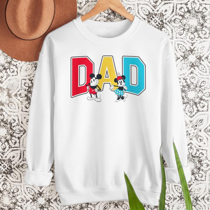 Disney Mickey And Friends Mickey Minnie Dad Collegiate Logo Men Sweatshirt