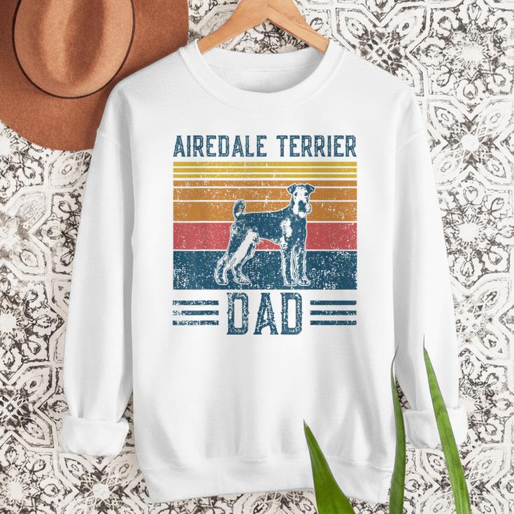 Dog Airedale Terrier Dad Vintage Airedale Terrier Dad Men Sweatshirt