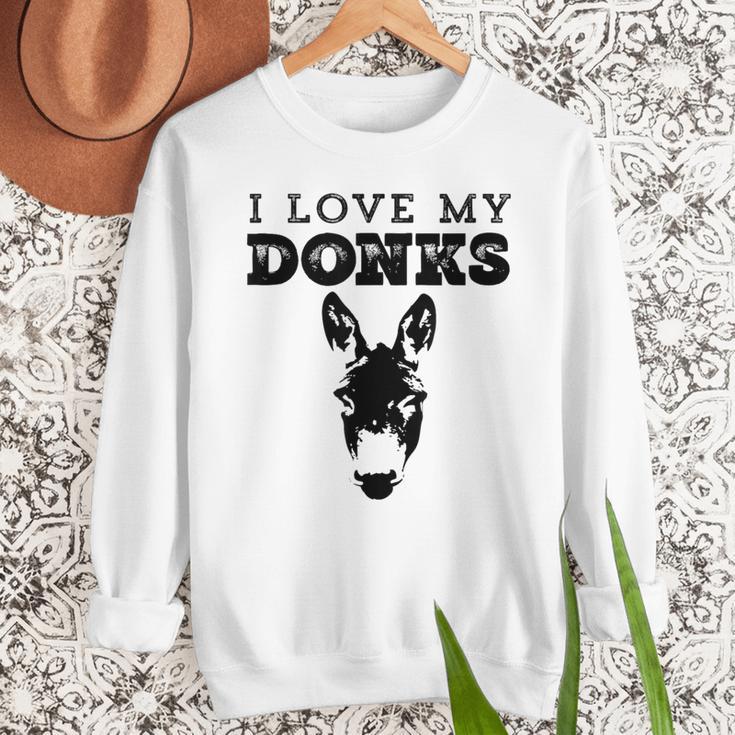 Donkey Mom Or Dad I Love My Donks Farmer Men Sweatshirt