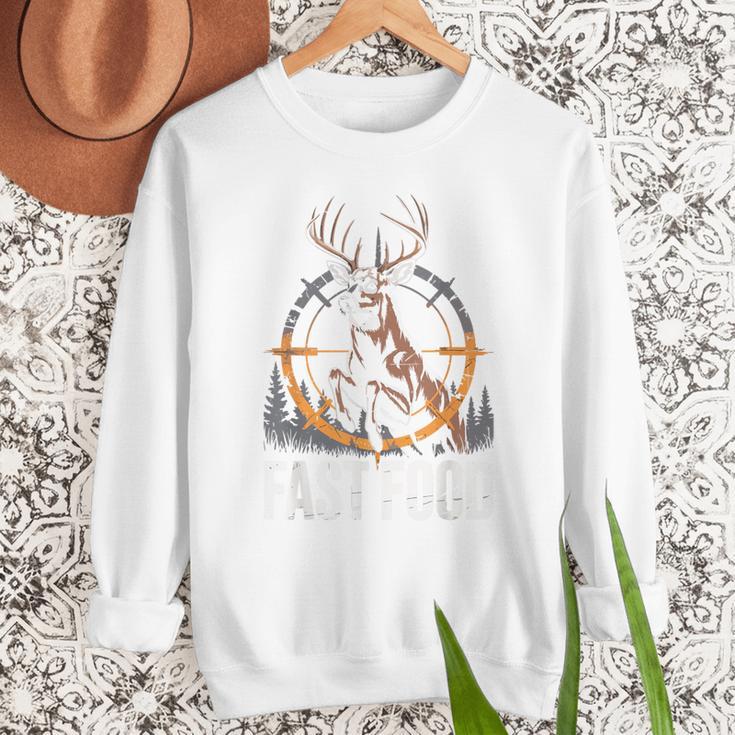 Fast Food Deer Hunting Hunter Dad Tail Buck Men Sweatshirt