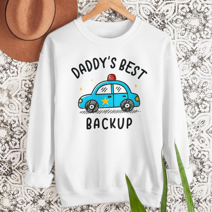 Father Son Daughter Daddy's Best Backup Father's Day Toddler Men Sweatshirt