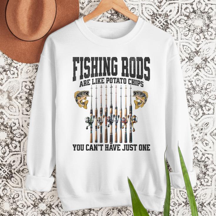 Fishing Tuna Bass Rod Fisherman Cool Dad Quote Men Sweatshirt