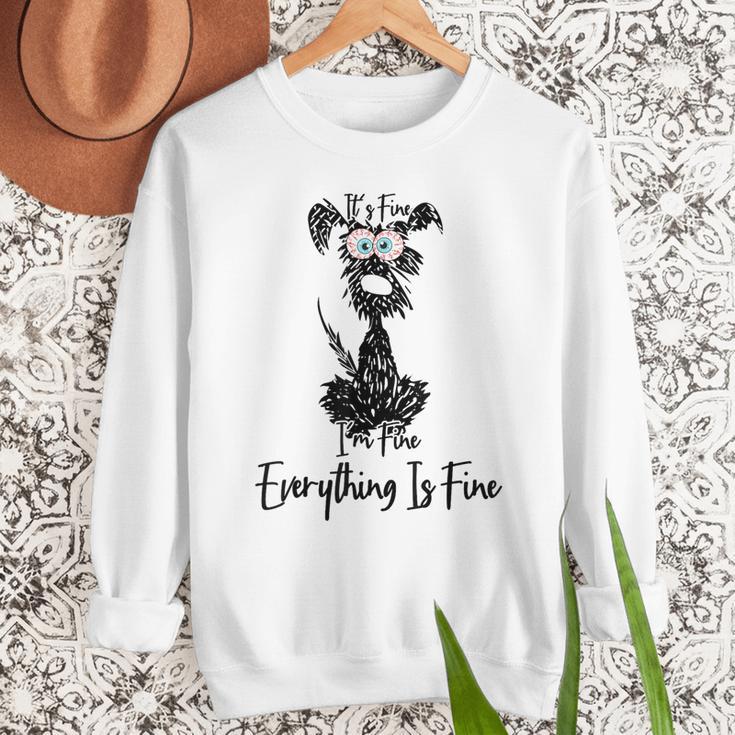 Its Fine Im Fine Everythings Fine Dog Mom Dad Lovers Men Sweatshirt