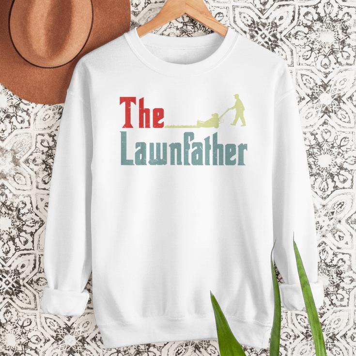 Lawn Mowing Lawnfather Dad Lawn Mower Gardening Men Sweatshirt