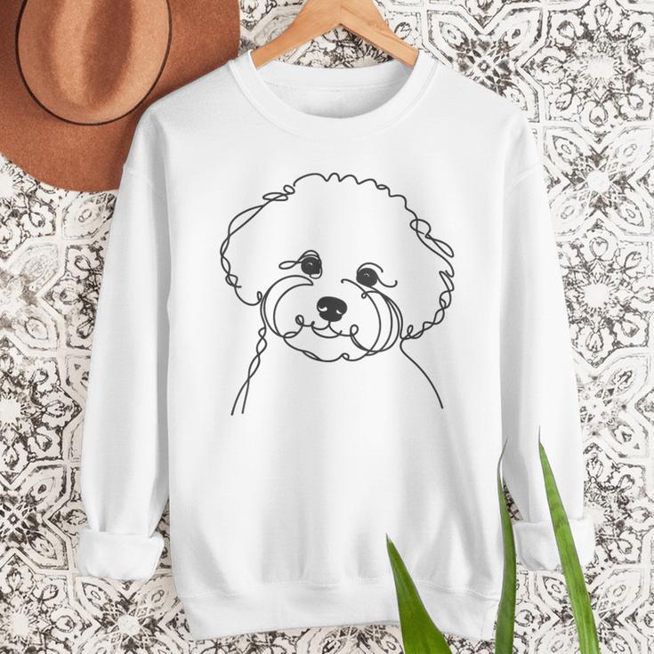 Line Art Dad Mom Dog Bichon Frise Men Sweatshirt