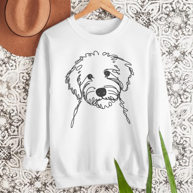Line Art Dad Mom Dog Sheepadoodle Men Sweatshirt