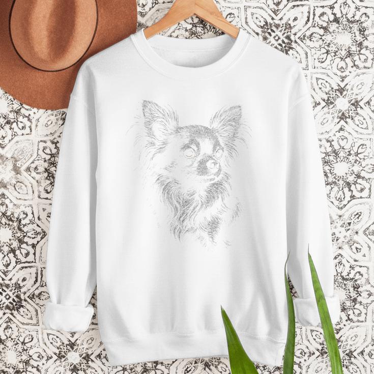 Long Haired Chihuahua Dog For Men Women Dog Mom Dad Men Sweatshirt