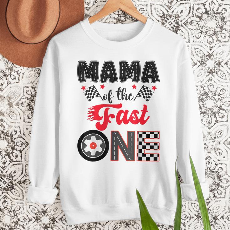 Mama Of The Fast One Car Racing Dad 1St Birthday Boy Men Sweatshirt