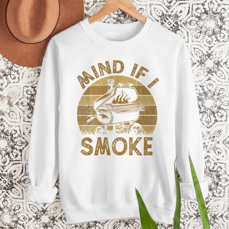 Mind If I Smoke BBQ Barbeque Grilling Chef Dad Men Sweatshirt