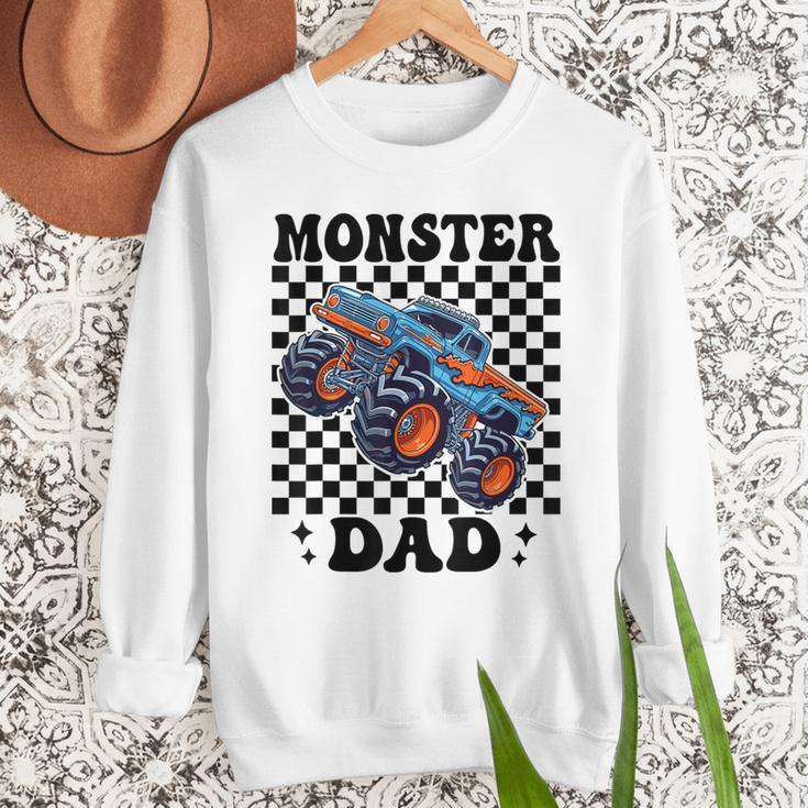 Monster Truck Dad Family Matching Monster Trucks Birthday Men Sweatshirt