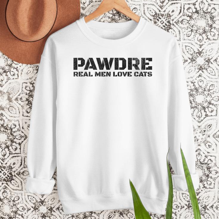 PAWDRE Real Men Love Cats Feline Father Cat Dad Men Sweatshirt PAWDRE Real Men Love Cats Feline Father Cat Dad Men Sweatshirt