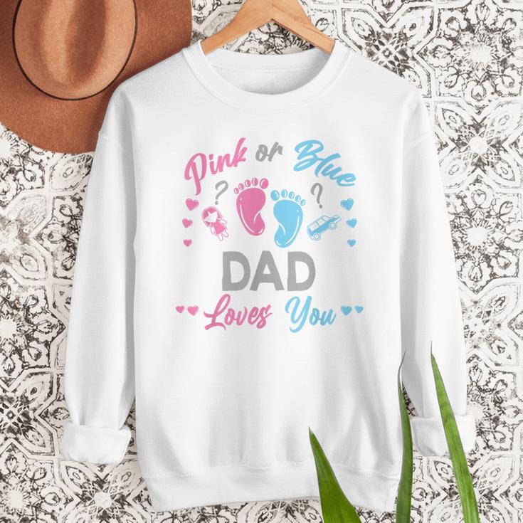 Pink Or Blue Dad Loves You Gender Reveal Men Sweatshirt
