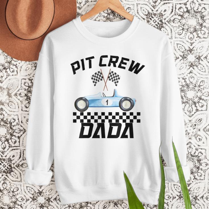 Race Car Racing Family Dada Pit Crew Birthday Party Men Sweatshirt