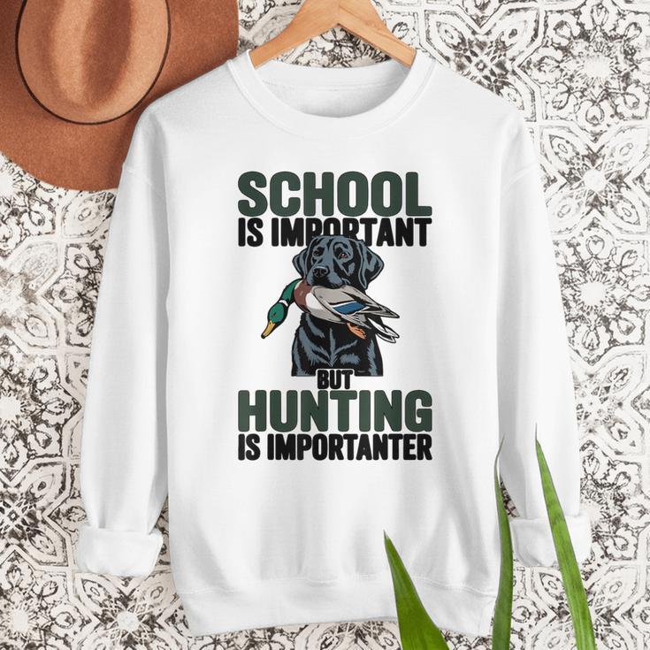 School Important But Hunting Is Importanter Dad Men Sweatshirt
