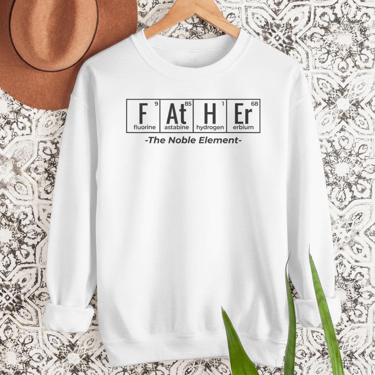 Science Nerd Dad Fathers Day Element Periodic Table Men Sweatshirt