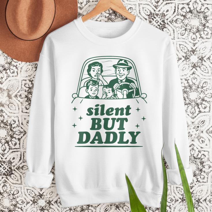 Silent But Dadly Father's Day Fart Dad Farting Vintage Men Sweatshirt Silent But Dadly Father's Day Fart Dad Farting Vintage Men Sweatshirt