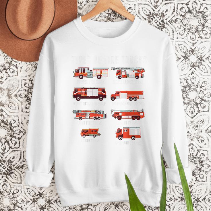 Toddler Boy Types Of FireTruck Firefighter Baby Dad Fireman Men Sweatshirt