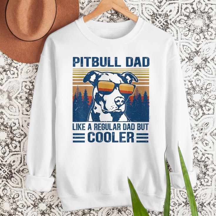 Vintage Pitbull Dad Like A Regular Dad But Cooler Men Sweatshirt