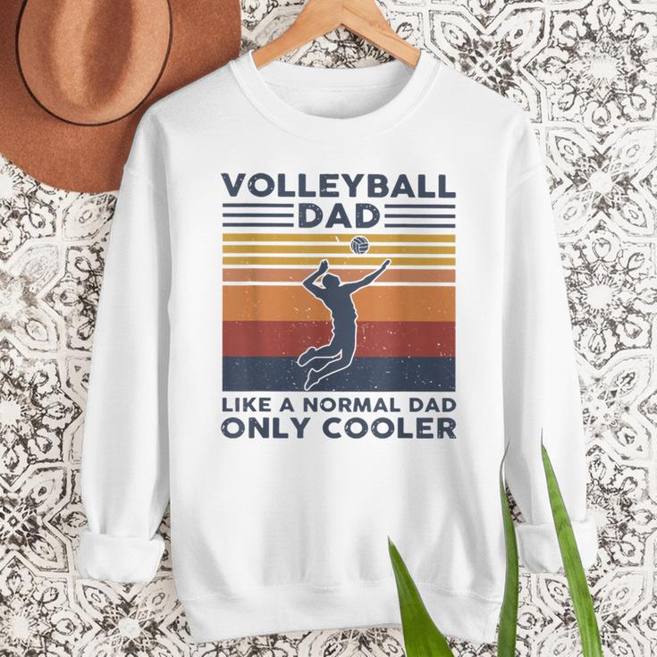 Volleyball Dad Like A Normal Dad Only Cooler Vintage Men Sweatshirt