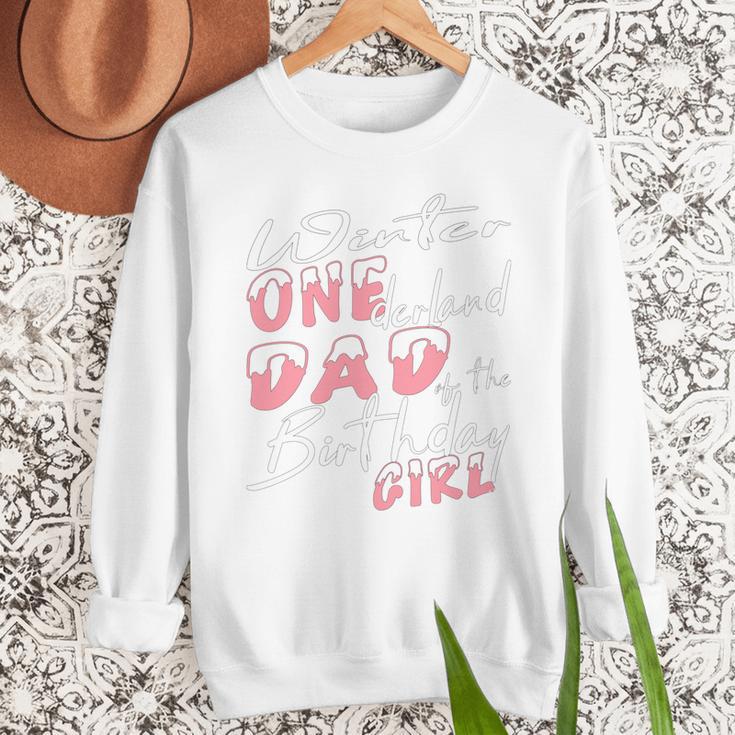 Winter Onederland 1st Birthday Theme Dad Of Birthday Girl Men Sweatshirt