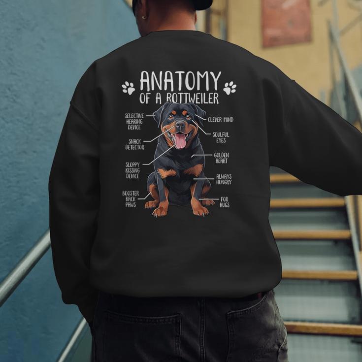 Anatomy Rottweiler Dog Owner Rottie Dad Mom Pet Lover Men's Sweatshirt Back Print Anatomy Rottweiler Dog Owner Rottie Dad Mom Pet Lover Men's Sweatshirt Back Print