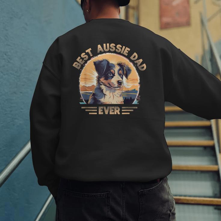 Aussie DAD Australian Shepherd Men's Sweatshirt Back Print