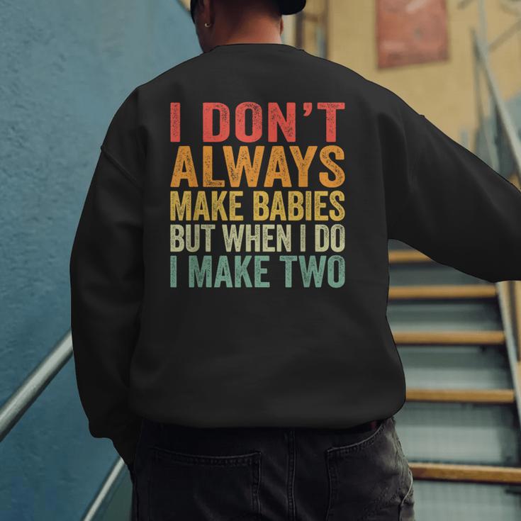 Baby Twins For Pregnant Mum Dad Men's Sweatshirt Back Print