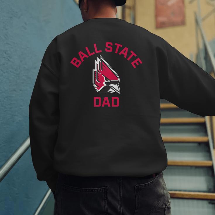 Ball State University Cardinals Arched Dad Men's Sweatshirt Back Print