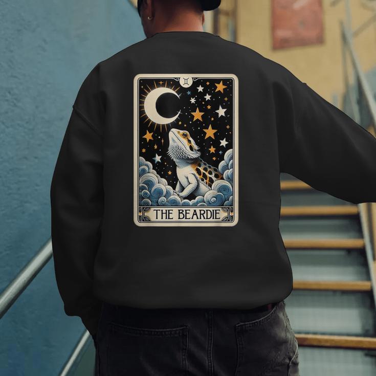 Bearded Dragon Tarot Card Beardie Mom Beardie Dad Men Women Men's Sweatshirt Back Print