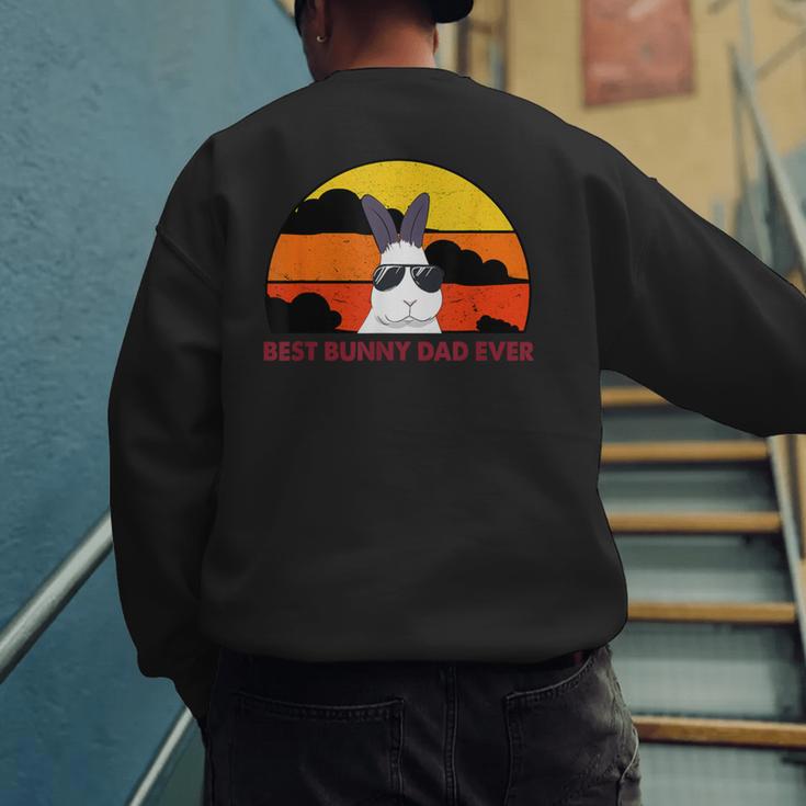 Best Bunny Dad Ever Rabbit Jumper Dad Men's Sweatshirt Back Print