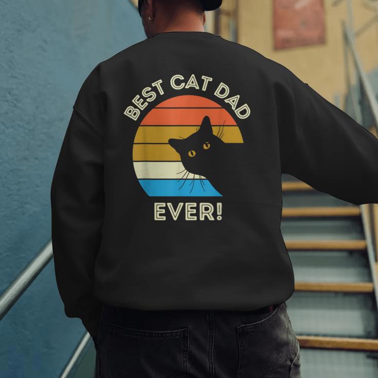 Best Cat Dad Ever Men Men's Sweatshirt Back Print